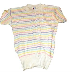 Vintage‎ Rags knitwear rainbow striped sweater